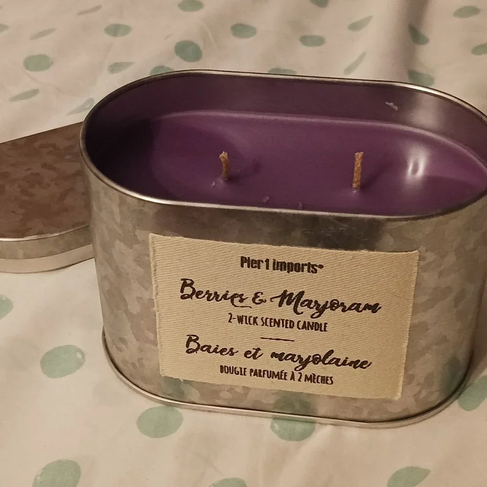 NWT! Pier One Berry Scented Double Wick Candle